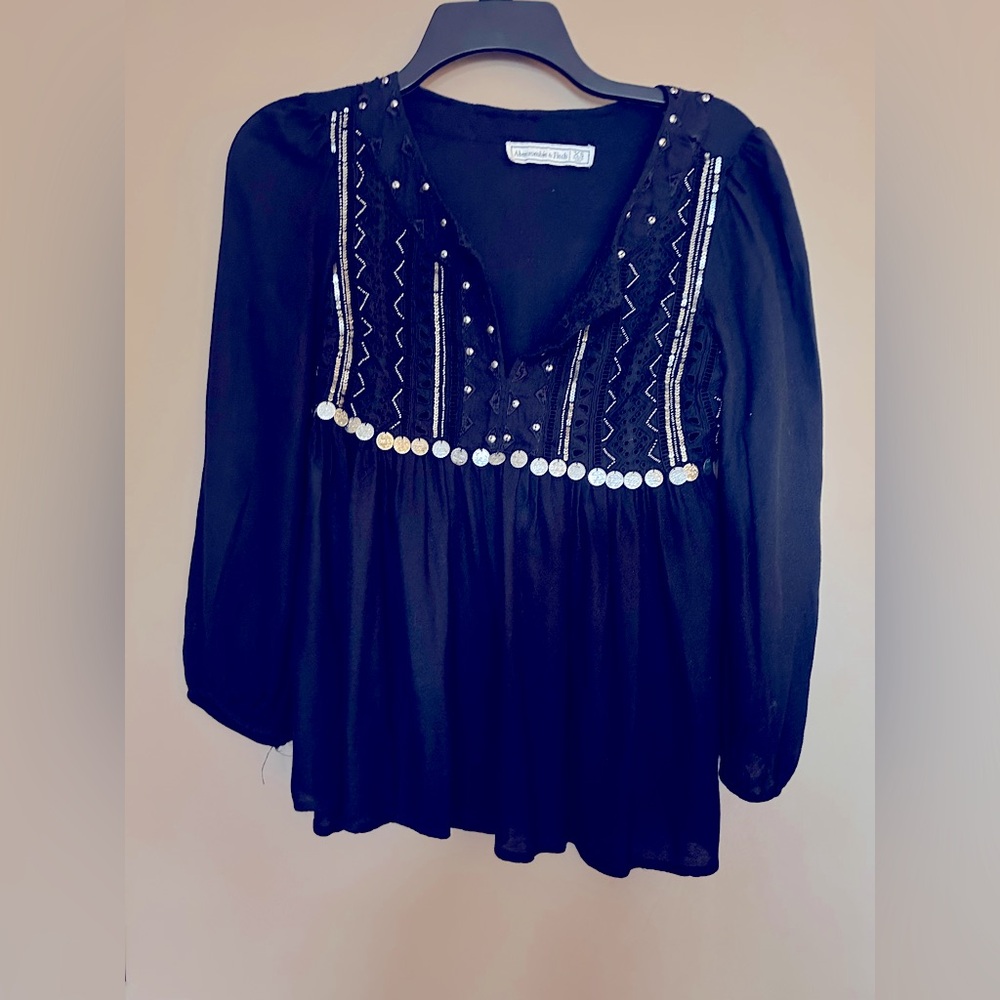 Abercrombie and Fitch Gypsy Coin Top